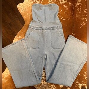 Women's Light Blue Denim Jumpsuit